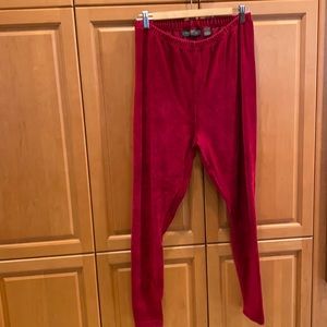 14/16 Lane Bryant Red textured leggings